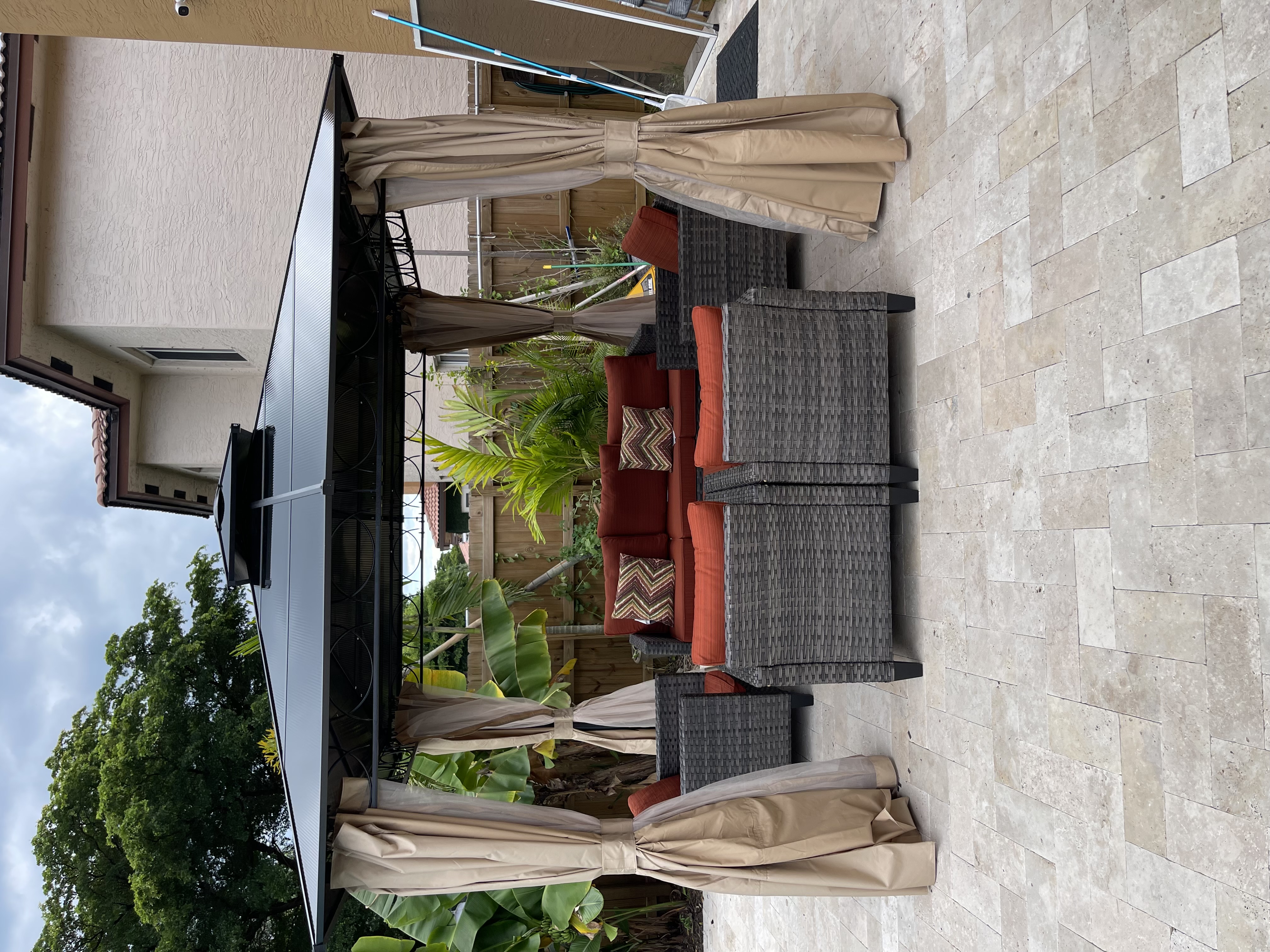 Gazebo with furniture